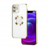 Apple iPhone 12 Omega Kamera Korumalı Logo Gösteren Kılıf - 1