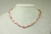 Pembe Opal Taşı Doğal Parçalar Kolye (Klipsli) (25502) - 1