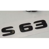 S 63 Bagaj Parlak Siyah ABS 3M 3D Yazı Logo - 3