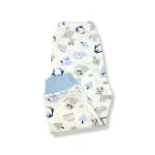 Sema Baby Happy Animals Bebek Pijama Takımı Mavi 0-3 Ay - 1