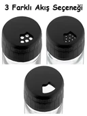 Pine 3lü Baharat Takımı Bordo Kapaklı Cam Baharatlık - 4