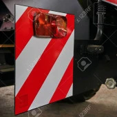 Reflektörlü Reflektif Fosforlu Şerit Bant 10 cm 1 Metre İkaz Bandı Kırmızı Beyaz thumbnail 4