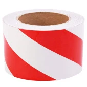 Reflektörlü Reflektif Fosforlu Şerit Bant 10 cm 1 Metre İkaz Bandı Kırmızı Beyaz thumbnail 5
