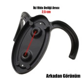 Seçil Vestiyer Duvar Askısı Dolap Elbise Askılığı Mat Siyah Metal Askı thumbnail 4