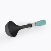 Plastik Kepçe Çorba Kepçesi Sos Çorba Kepçesi 32 cm Yeşil - 5