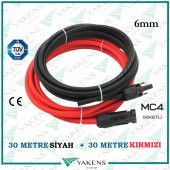 MC4 Soketli (30+30) 60 Metre 6mm Güneş Paneli Solar Kablo - 1