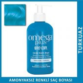 Omega Plus Bad Girl Turkuaz Amonyaksız Renkli Saç Boyası 250 ml - 1