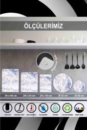 Çap 27 cm Sarı Papatya Desenli Cam Kesme Tablası - 2