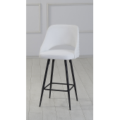 2 ADET CAMİLLA ADA MUTFAK VE BAR SANDALYESİ - BAR TABURESİ - SİLİNEBİLİR SUNİ DERİ - METAL AYAK - 4