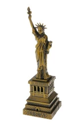 Retro Metal Özgürlük Heykeli Bronz 25 cm thumbnail 9