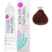 Color Naturel Kalıcı Saç Boyası 100 ml 8.24 Işıltılı Kahve - 1