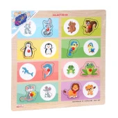 ONY-366-367 Ahşap Tutmalı Eşleştirme -Hayvanlar ve Yavruları - 8