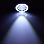 89 MM Beyaz Mercekli Angel Led Halkalı Sis Far Metal Gövde - 3
