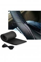 Kaliteli Direksiyon Kılıfı Deri Sarmal Dikmeli Direksiyon A+kalite Noktalı Siyah Siyah - 1