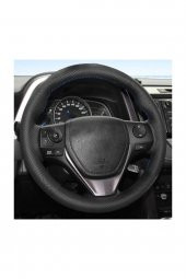 Direksiyon Kılıfı Deri Dikişli Yumuşak Kokusuz Dikmeli Düz - Mavi - 1