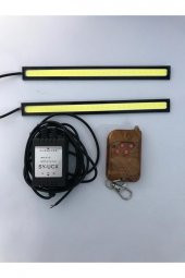 Uzaktan Kumandalı Çakarlı Gündüz Ledi-gündüz Farı-sis Farı 17cm 2 Adet Cob Led - 2
