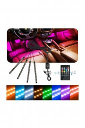 Araç Içi Ayak Altı Kumandalı Led Sese Duyarlı 4x12 Fonksiyonlu Ayak Altı Aydınlatma Ayak Altı Led - 1