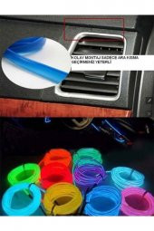 Araç Araba Içi Torpido Ledi Kırmızı Renkli Ip Neon Ip Led 2 Metre thumbnail 2