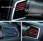 POINT MARKETING Araç Içi Klima Izgara Hava Çıkış Dekoratif Şeritler Klima Şerit - 4