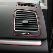 Kırmızı Trim Fitilli Yeni Nesil Araç İçi İp Şerit Balık Sırtı Nikelajlı - 2