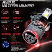 POINT MARKETING H27 Led Xenon Far Aydınlatma Seti Şimşek Etkili H 27 - 2