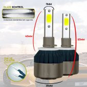 POINT MARKETING H27 Led Xenon Far Aydınlatma Seti Şimşek Etkili H 27 - 3