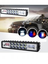 10 Led 48 W 3 Modlu Kırmızı Mavi Beyaz Flashlı Gündüz Ledi Off Road Far Çalışma Lambası Sis Lambası - 1