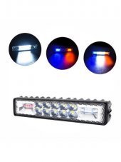 10 Led 48 W 3 Modlu Kırmızı Mavi Beyaz Flashlı Gündüz Ledi Off Road Far Çalışma Lambası Sis Lambası - 3