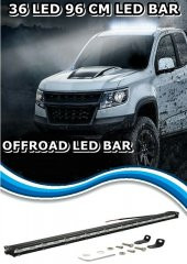 POINT MARKETING 108W 36 Led Tek Sıra OffRoad Yayıcı Gündüz Farı Lambası Projektör 96 CM - 1