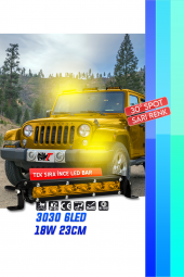 Off Road Sarı 6 Led Bar Düz 18 cm Projektör Led Lambası - 1