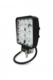 2 Adet 16 Led Off Road Kare Çalışma Lambası Sis Lambası Projektör Gündüz Farı 48 Watt - 4