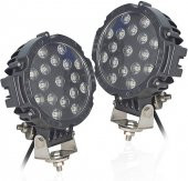 POINT MARKETING  7 İnc 17 Led 51 W Beyaz Kalın Gündüz Ledi Off Road Far Çalışma Lambası Sis Lambası - 3