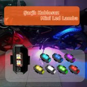 POINT MARKETING Rgb Motosiklet Drone Bisiklet Otomotiv Şarjlı Kablosuz Mini Led Lamba- 7 Renk Flaşlı - 2