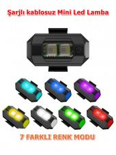 POINT MARKETING Rgb Motosiklet Drone Bisiklet Otomotiv Şarjlı Kablosuz Mini Led Lamba- 7 Renk Flaşlı - 3