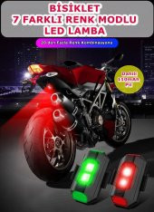 POINT MARKETING Bisiklet Mini Led Lambası 7 Farklı Modu- 20 den Fazla Renk Kombinasyonu - 1