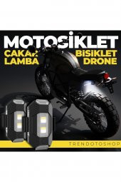 Rgb Motosiklet Drone Bisiklet Uyumlu Otomotiv Çakar Şarjlı Kablosuz Mini Led Lamba - 3