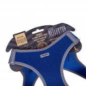 Doggie Havalı Dokuma Reflektör Serisi Küçük Irk Göğüs Tasması Mavi L-42-48Cm thumbnail 3