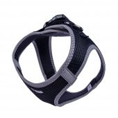 Doggie Havalı Dokuma Reflektör Serisi Küçük Irk Göğüs Tasması Siyah M-38-44Cm thumbnail 4