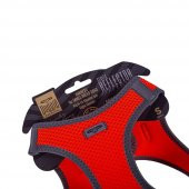 Doggie Havalı Dokuma Reflektör Serisi Küçük Irk Göğüs Tasması Turuncu S-32-38Cm thumbnail 3