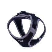 Doggie Havalı Dokuma Reflektör Serisi Küçük Irk Göğüs Tasması Siyah S-32-38Cm - 4