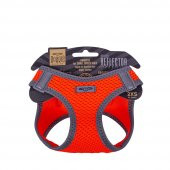 Doggie Havalı Dokuma Reflektör Serisi Küçük Irk Göğüs Tasması Turuncu 2XS-26-30Cm - 1
