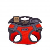 Doggie Havalı Dokuma Reflektör Serisi Küçük Irk Göğüs Tasması Turuncu 3XS-22-26Cm - 1