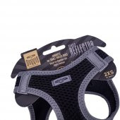 Doggie Havalı Dokuma Reflektör Serisi Küçük Irk Göğüs Tasması Siyah 2XS-26-30Cm - 3