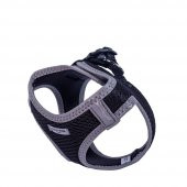Doggie Havalı Dokuma Reflektör Serisi Küçük Irk Göğüs Tasması Siyah 2XS-26-30Cm - 4