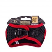 Doggie Havalı Dokuma Neon Serisi Küçük Irk Göğüs Tasması Kırmızı 3XS-22-26Cm - 2