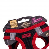 Doggie Havalı Dokuma Neon Serisi Küçük Irk Göğüs Tasması Kırmızı 3XS-22-26Cm - 3
