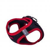 Doggie Havalı Dokuma Neon Serisi Küçük Irk Göğüs Tasması Kırmızı 3XS-22-26Cm - 4