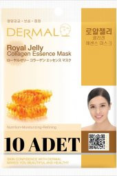 DERMAL Besleyici, Nemlendirici, Arındırıcı Arı Sütü Özlü Kolajen Maske X10 Adet - 1