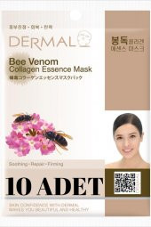DERMAL Pürüzsüzleştirici, Onarıcı, Sıkılaştırıcı Arı Zehri Özlü Kolajen Maske X10 Adet thumbnail 1