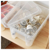 IKEA SAMLA 5 LT ŞEFFAF 28x20x14 CM SAKLAMA DÜZENLEME KAPAKLI KUTU - 2